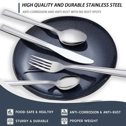Hunnycook stainless-steel salad forks with comfortable grip for daily meals.