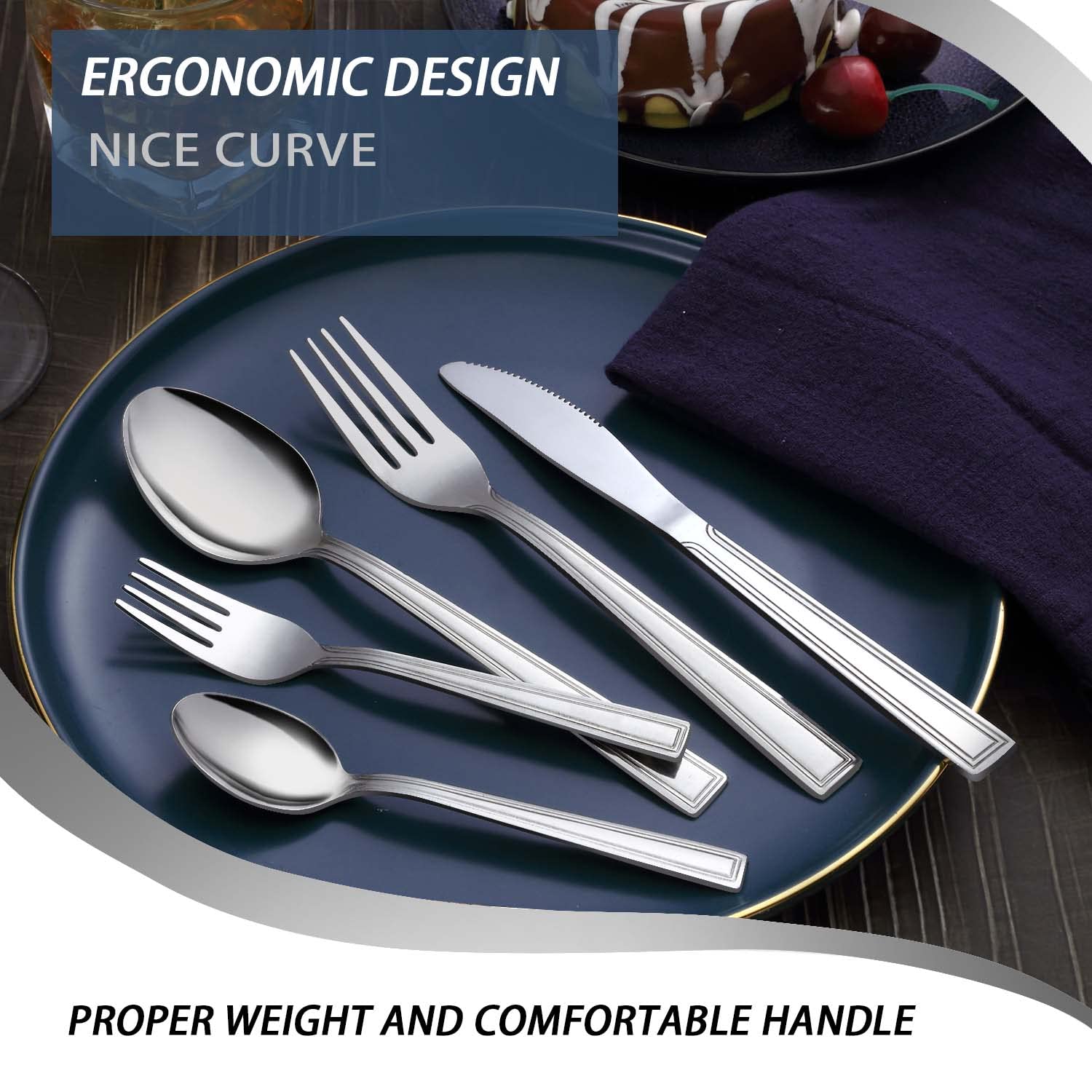 Hunnycook stainless-steel teaspoons with smooth edges for refined tea moments.