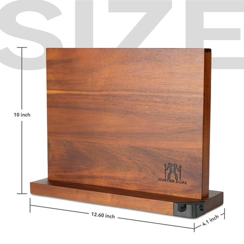 Hunter Dual magnetic knife holder double-sided storage saves counter space while organizing utensils