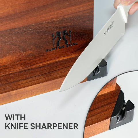 Hunter Dual magnetic knife holder easy-clean surface resists stains for a tidy prep area