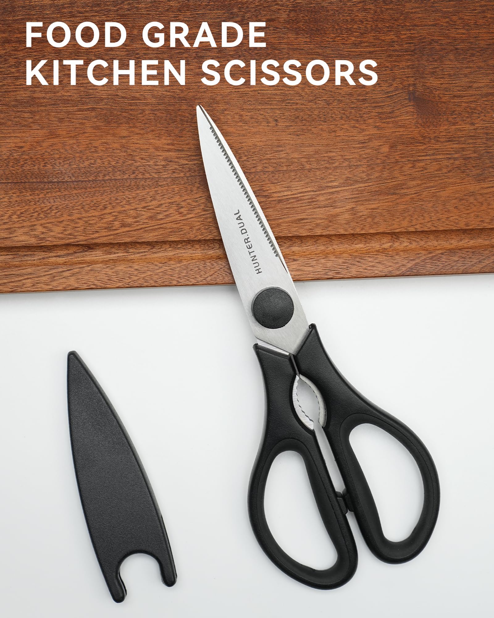 HunterDual kitchen scissors come apart design enables easy cleaning after meals.