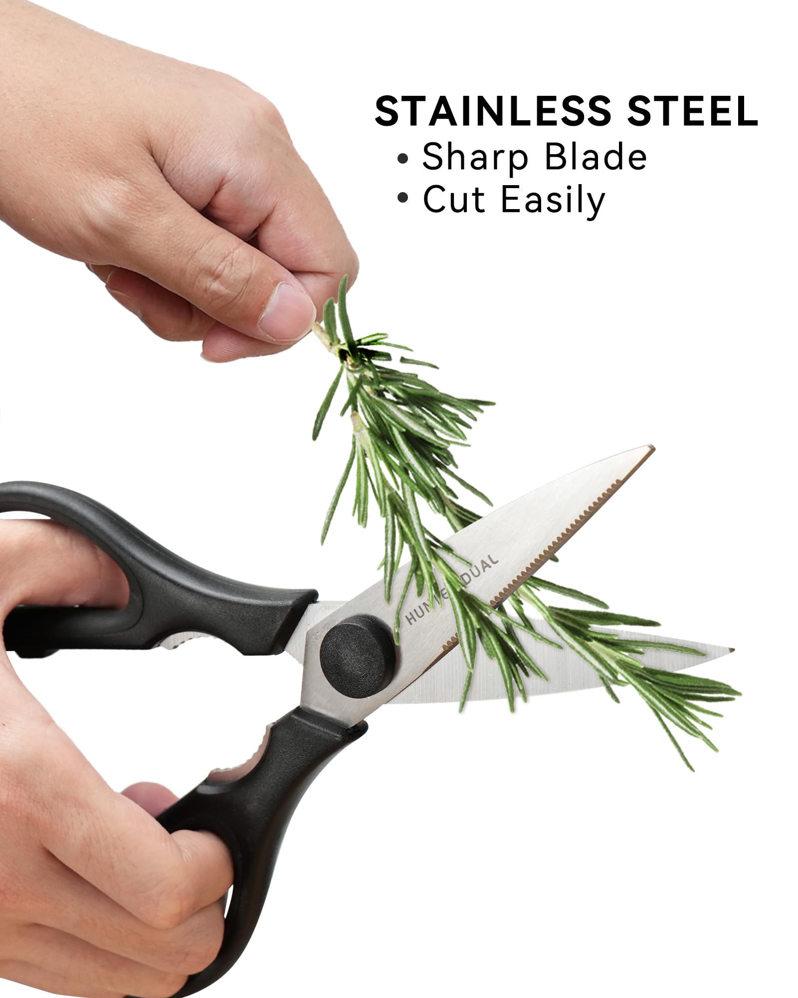 HunterDual kitchen scissors soft grip handles provide comfortable use during prep.