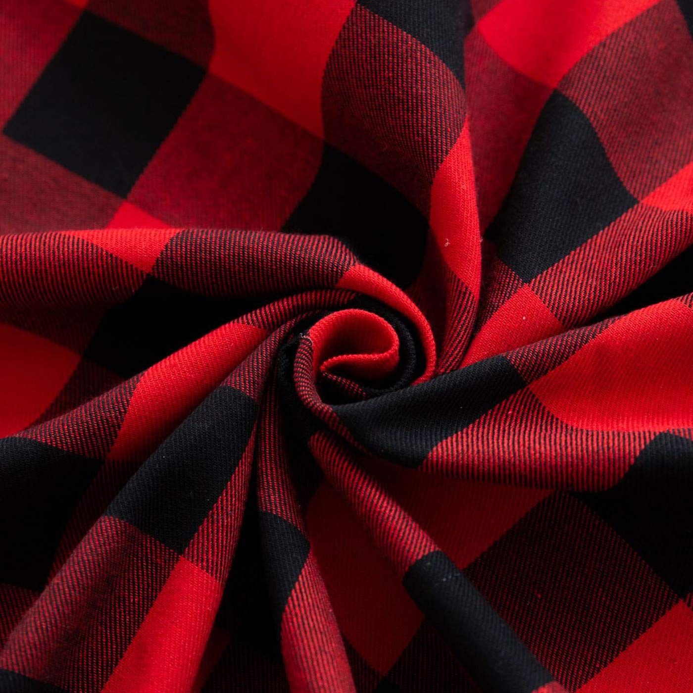 HUOZHI buffalo plaid fabric resists fading for long-lasting decor.