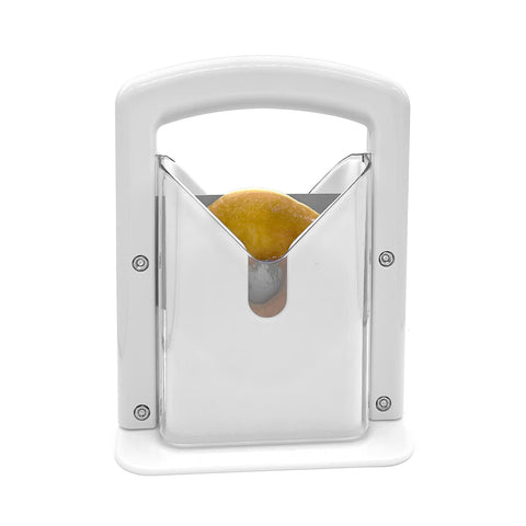 HUOZHI CZBCQ Bagel Slicer on-base setup enables straightforward slicing.