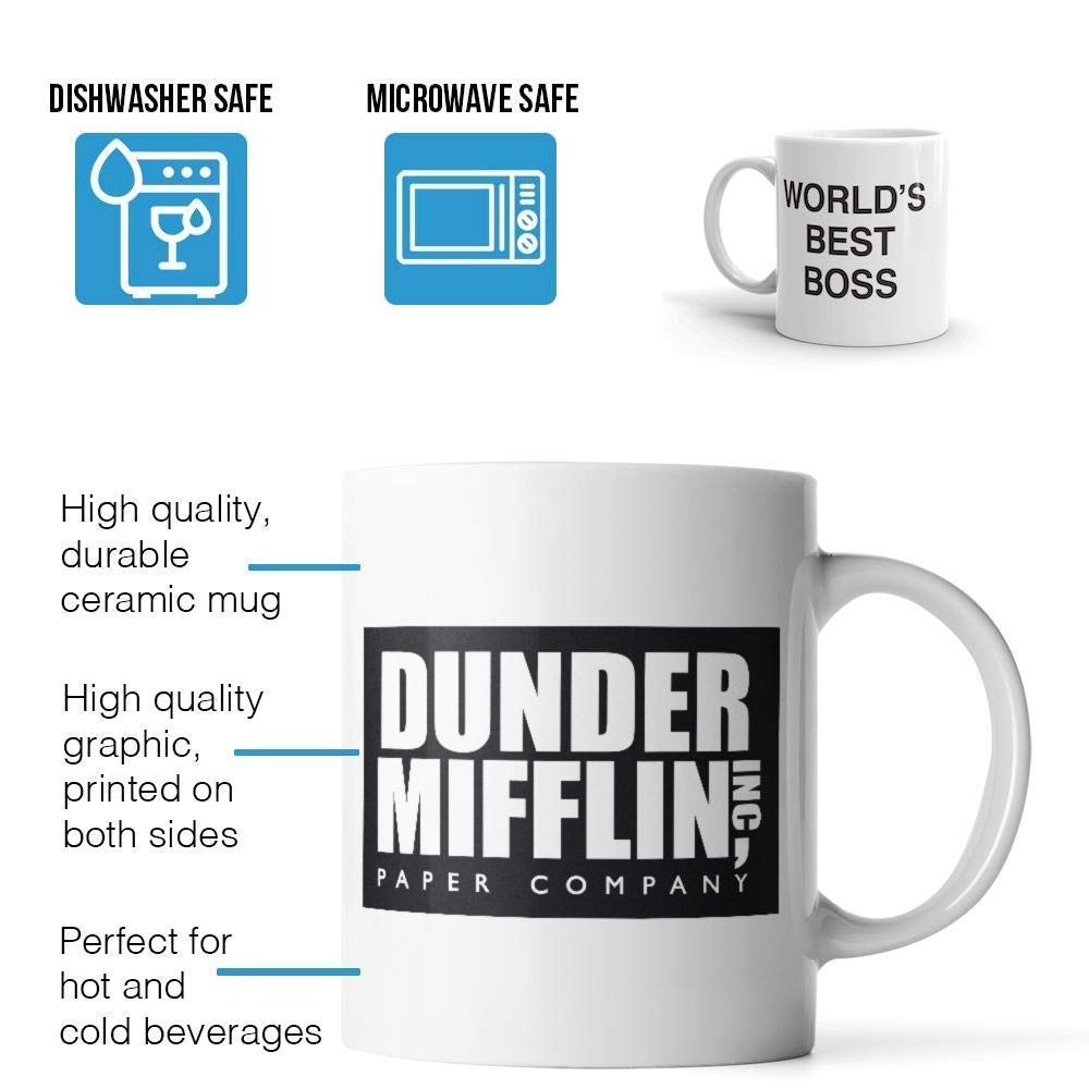 HUOZHI 11 oz ceramic mug with white gloss finish for everyday use.