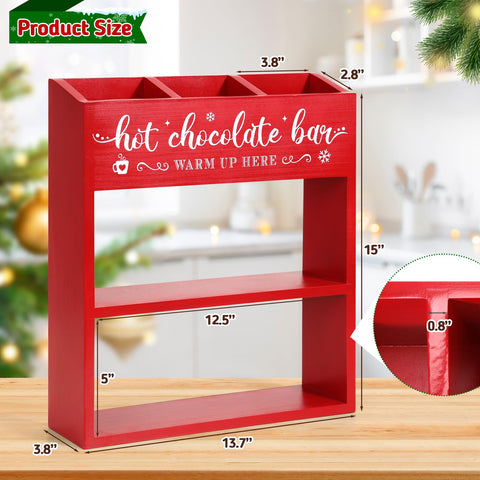Compact footprint transforms cluttered counters into charming cocoa corners.