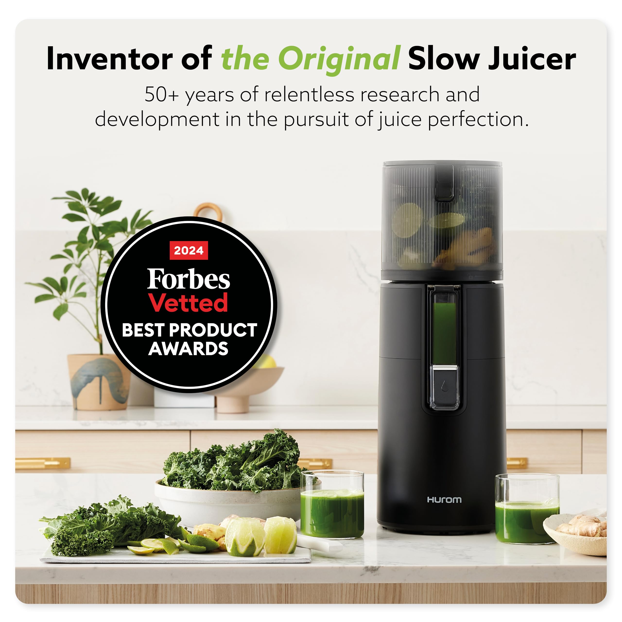 Hurom H400 easy clean chamber demonstrates quick cleanup after juice