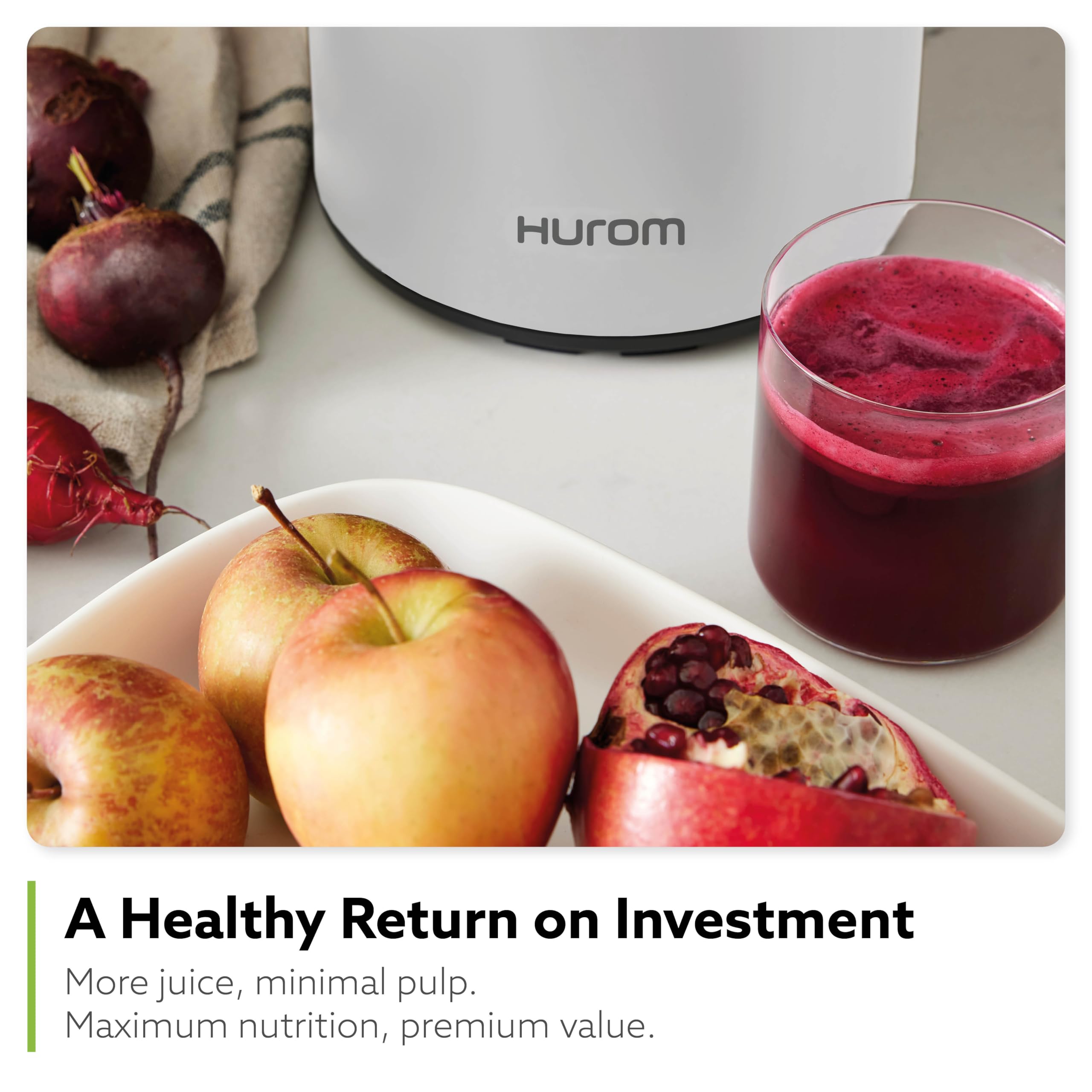 Hurom H400 two-part auger assembly simplifies setup and cleaning
