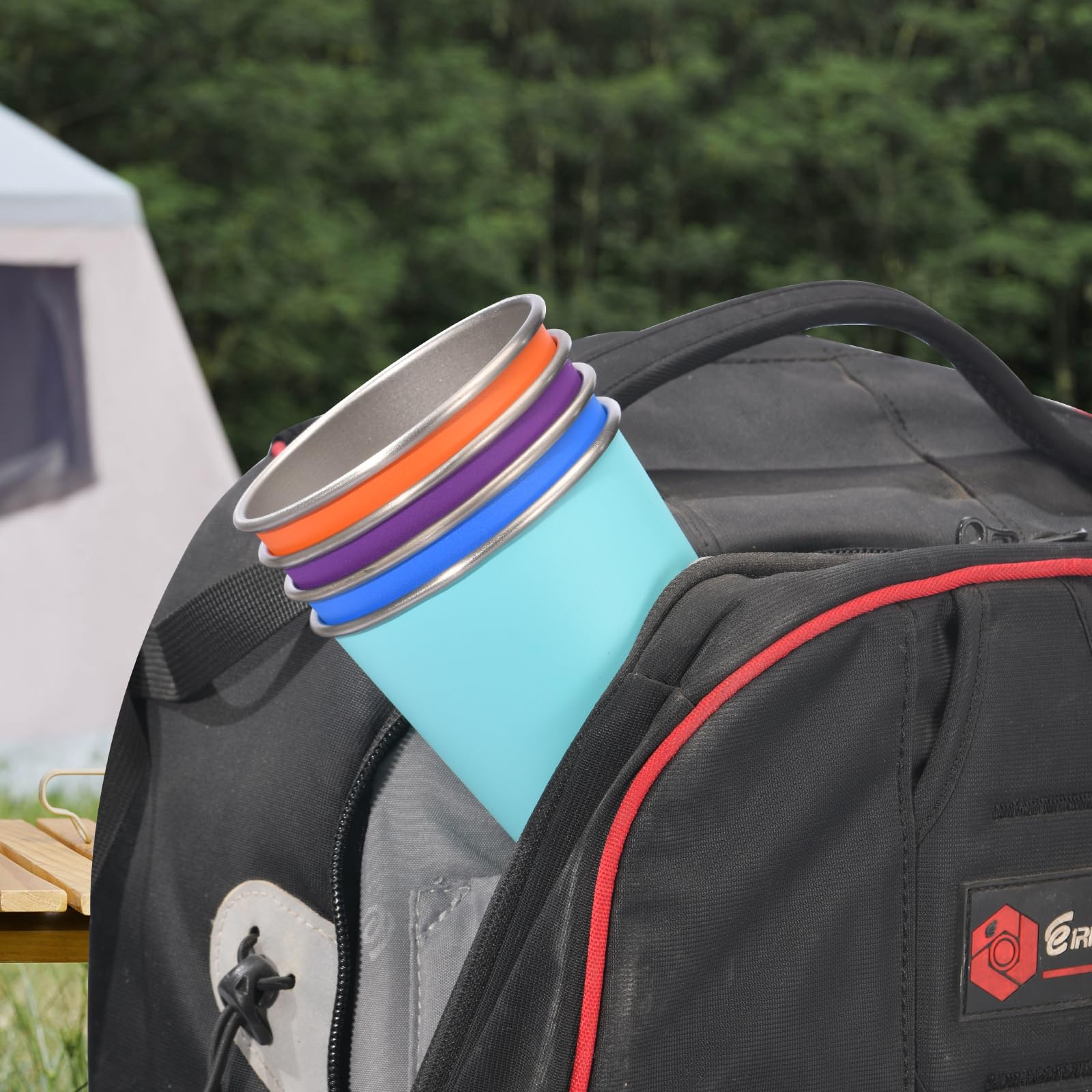 HurOutd shatterproof metal tumblers resist drops on hikes