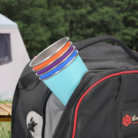 HurOutd shatterproof metal tumblers resist drops on hikes