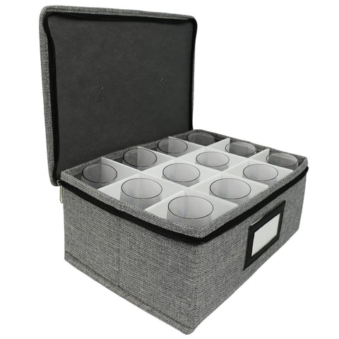 HURZMORO labeled compartments help identify glasses quickly.