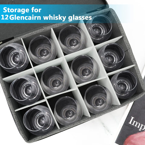 HURZMORO twelve-glass capacity keeps your home bar organized.