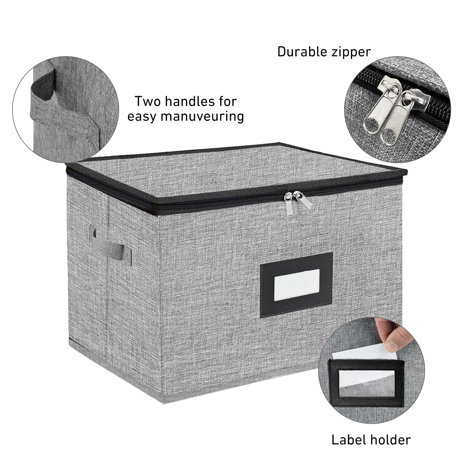 HURZMORO box with sturdy handles and zippers for easy moving.