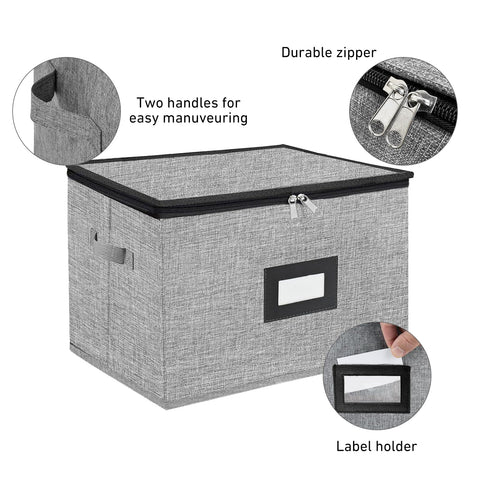 HURZMORO box with sturdy handles and zippers for easy moving.