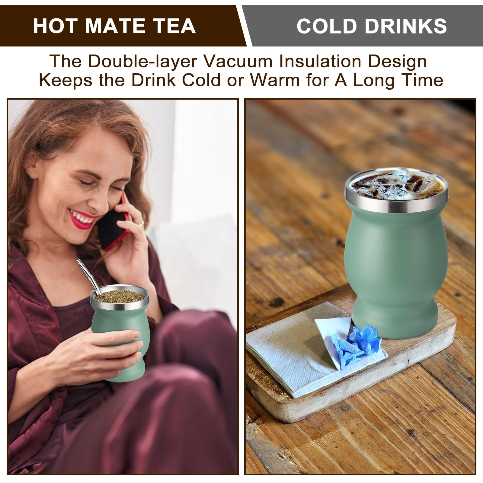 Husfunov stainless bombilla set delivers smooth yerba mate pours