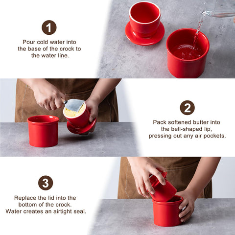 Husfunov butter crock with safety box makes a thoughtful gift.