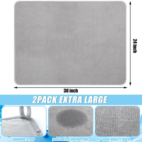 Hushee microfiber dish mat absorbs spills fast for a spotless counter.
