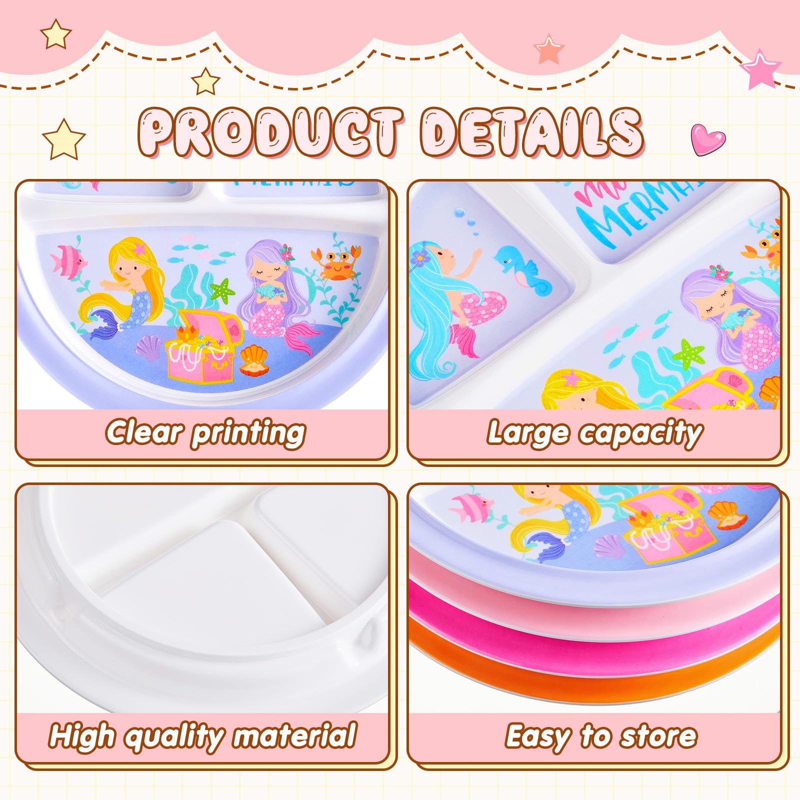 Hushee cat-theme dinner plate keeps textures distinct for kids