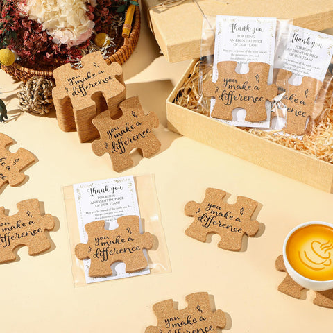 Hushee cork coasters offer elegant, durable desk accessories