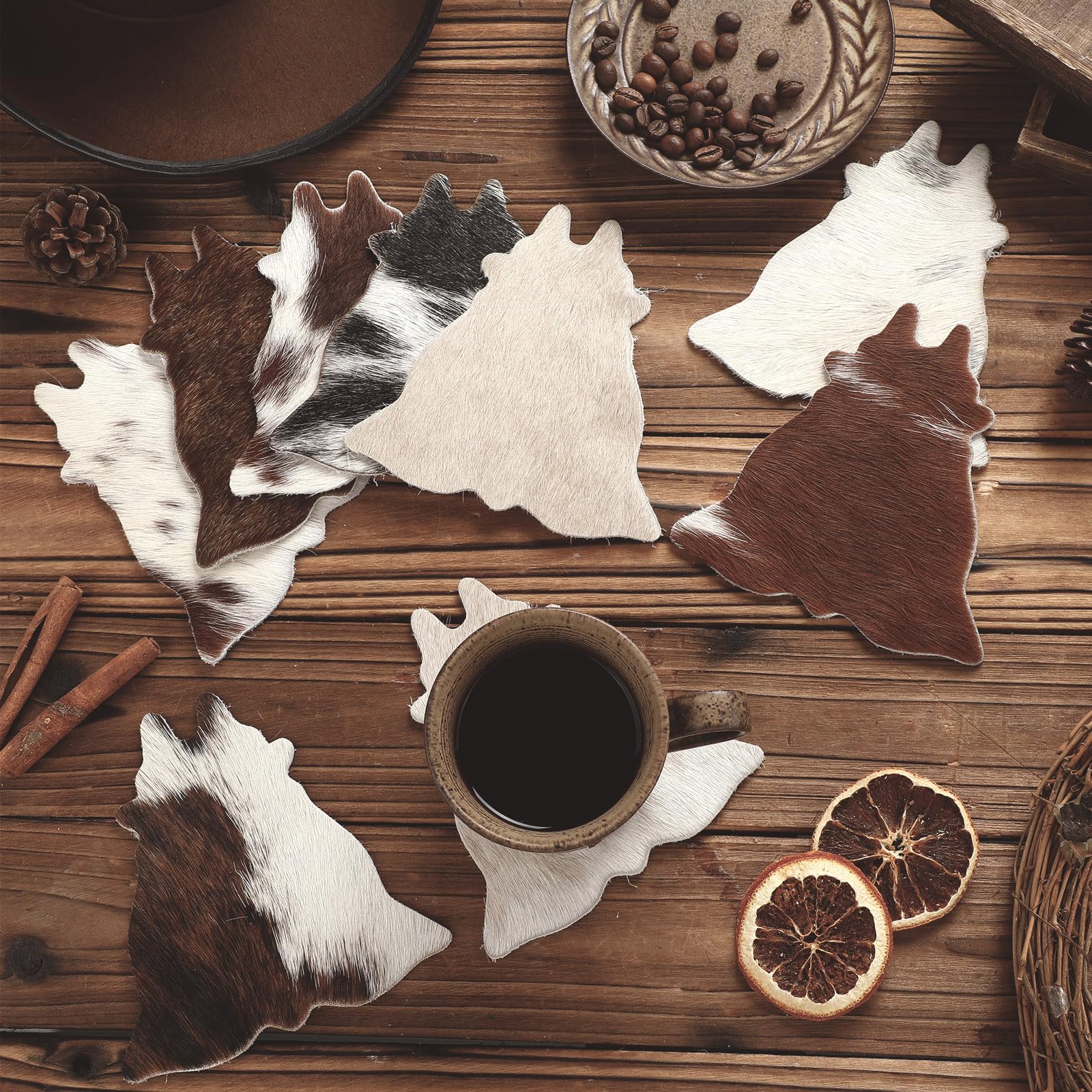 Hushee coasters provide protection for hot or cold drinks with style.