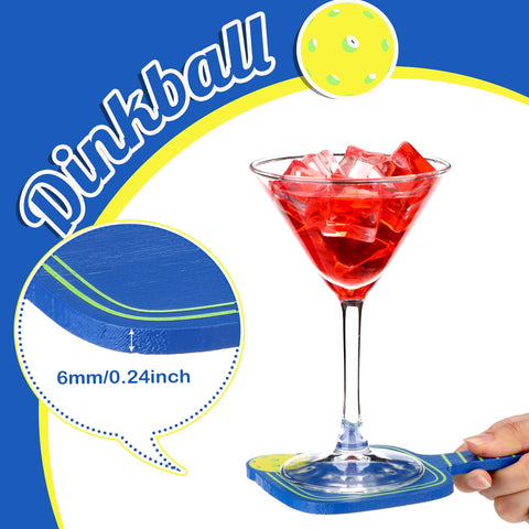 Hushee Dinkball coasters blue outdoor picnic scene emphasizes portability