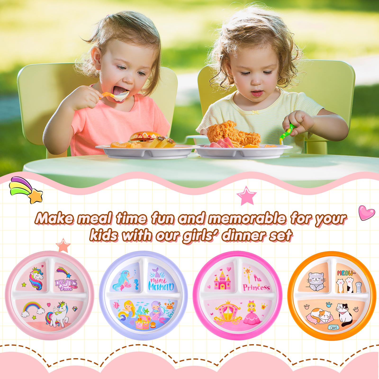 Hushee durable plastic kids plate stands up to daily use