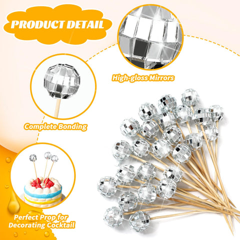 Hushee glossy disco-ball toothpicks elevate wedding and party presentations.