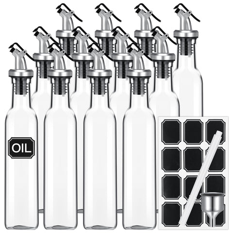 Hushee olive oil dispenser glass with spout for controlled pouring.