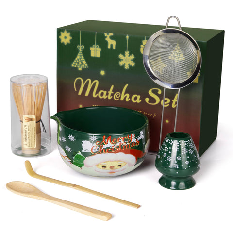 HUSHHAVN matcha set ceramic bowl with holder for smooth, frothy tea