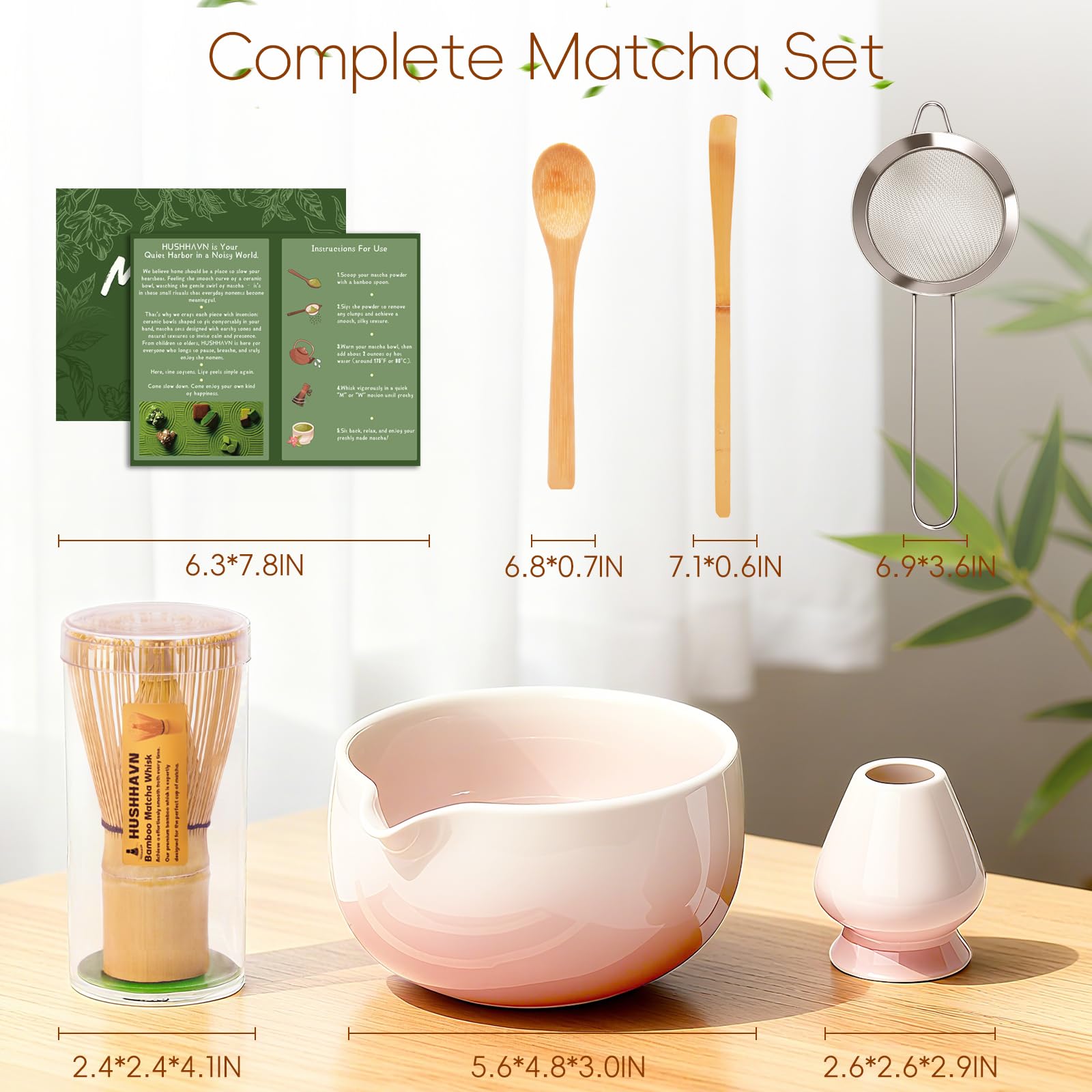 HUSHHAVN bamboo whisk (chasen) for smooth, clump-free matcha