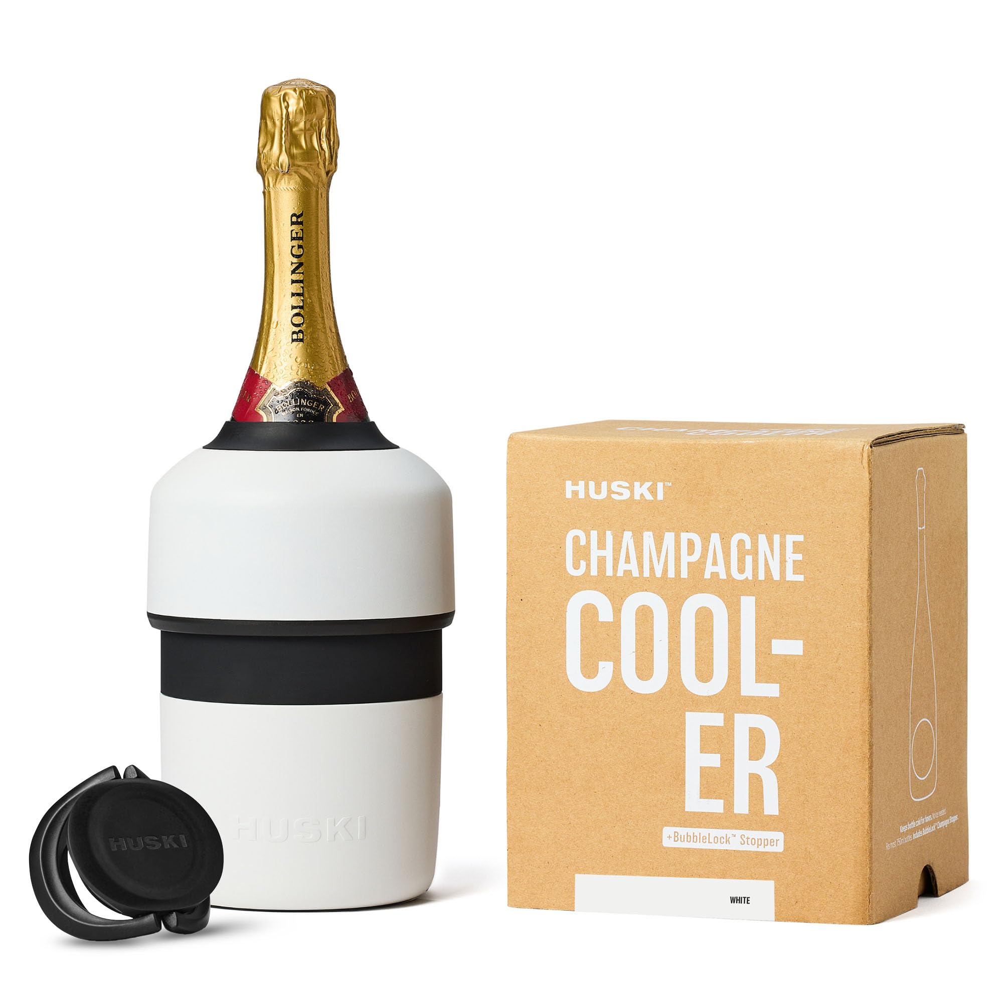 Huski Champagne Chiller front view for elegant serving and extended coolness.