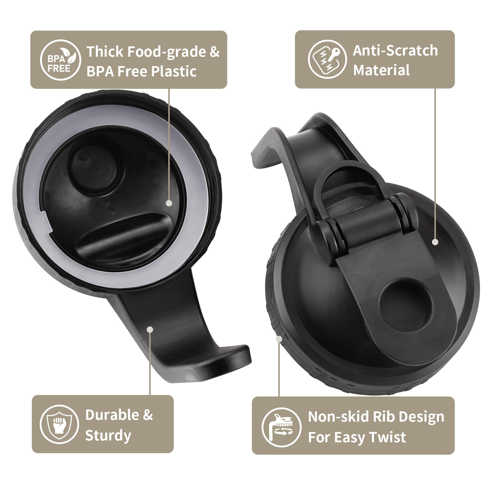 huspossesser BPA-free plastic lid keeps contents safe and clean