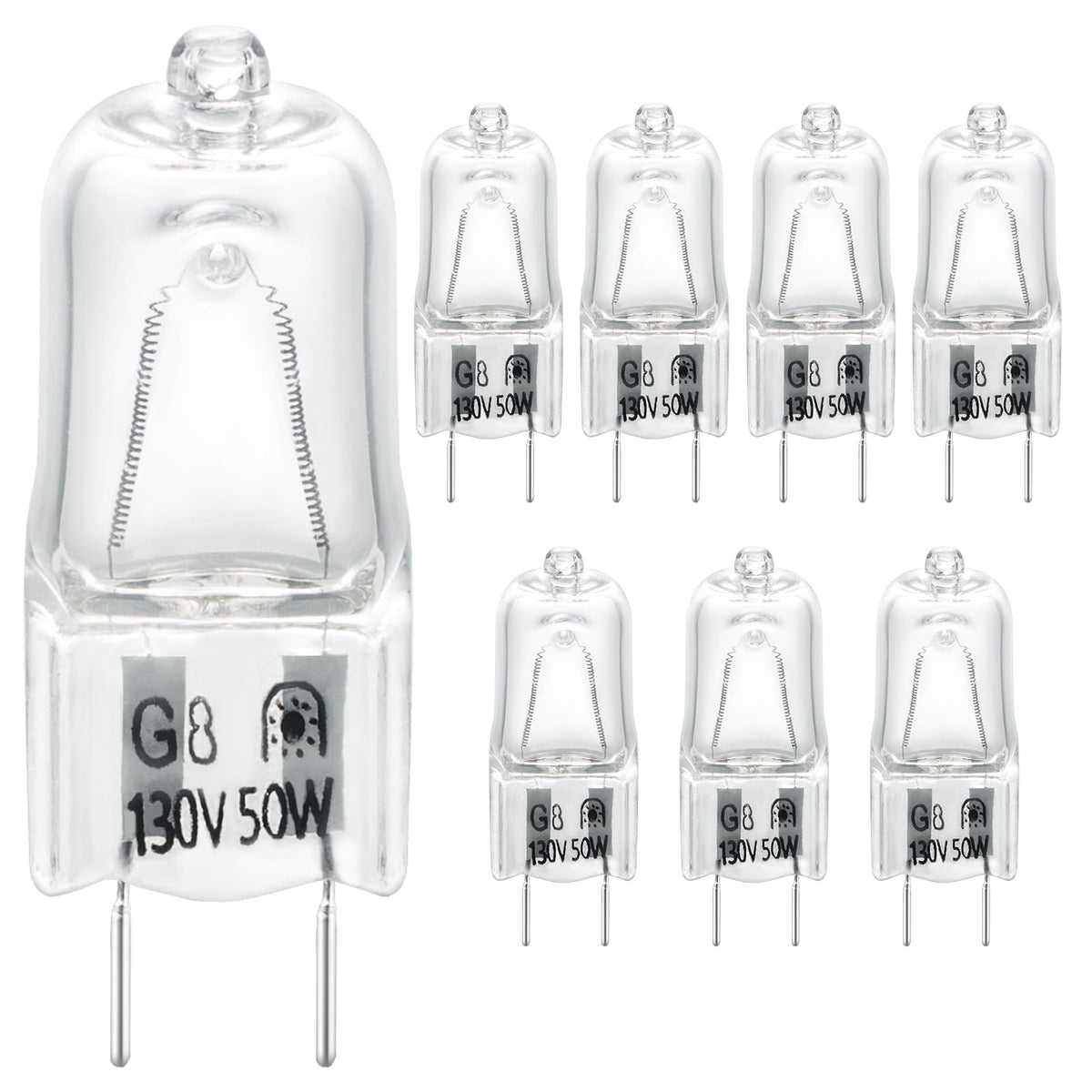 HUTUDAN 8-pack halogen microwave bulbs bundle for easy, long-term replacements.