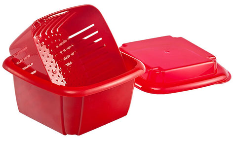 Hutzler Berry Keeper inside view shows moisture-controlled design for fresher berries.