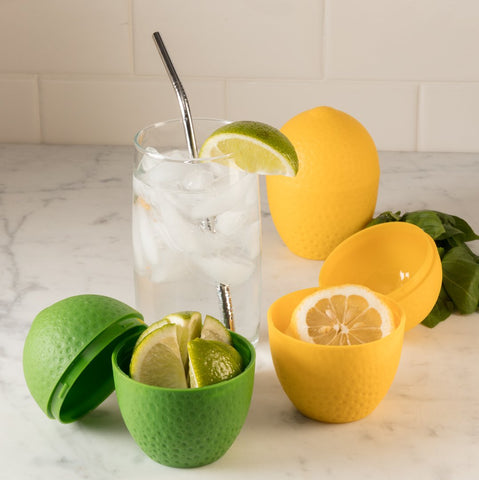 Hutzler Citrus Savers set BPA free and dishwasher safe for reuse