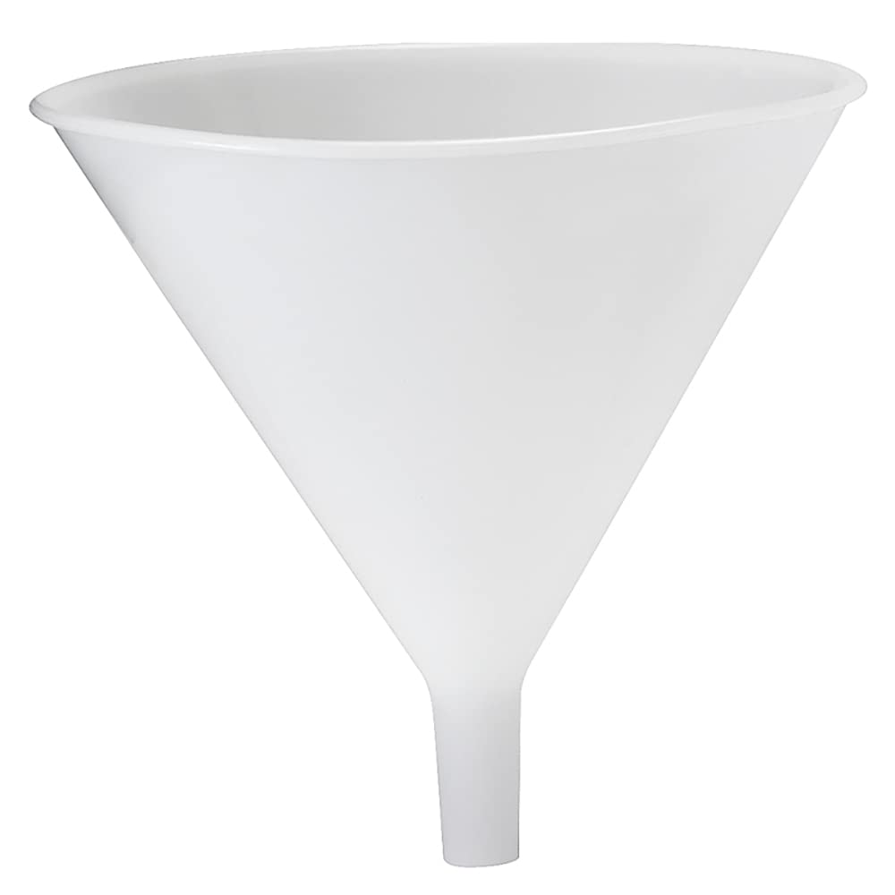 Hutzler 64 oz plastic funnel for smooth liquid transfer and easy pouring.