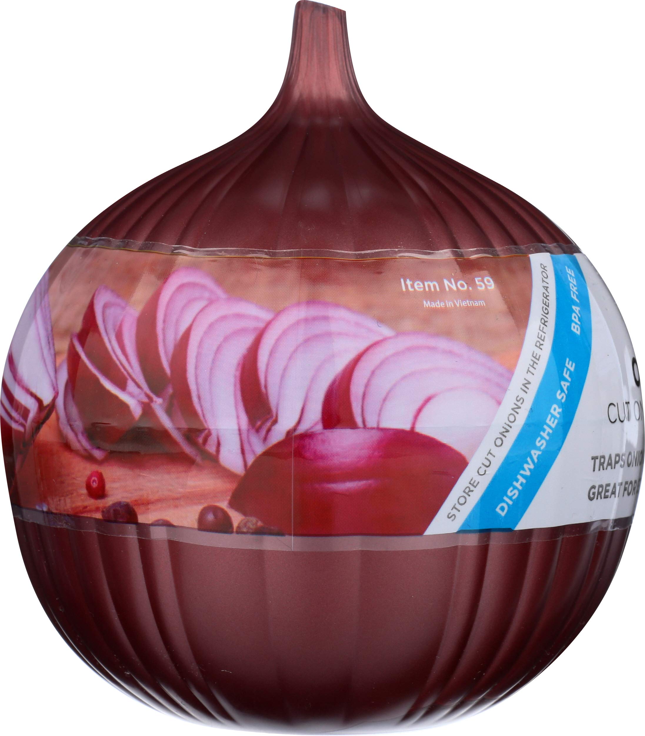 Hutzler Onion Saver airtight seal helps contain odors in the fridge