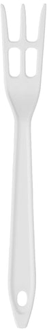Hutzler waffle fork 11in white shown in action safely lifting waffles from a skillet
