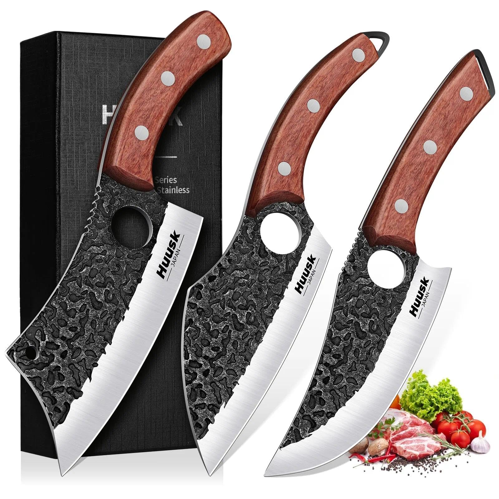 Huusk butcher knife 6.2-inch blade for bone cutting and prep precision