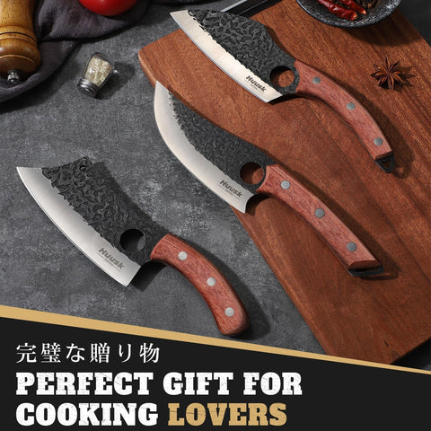 Huusk chef knife 6.2-inch blade for efficient vegetable chopping