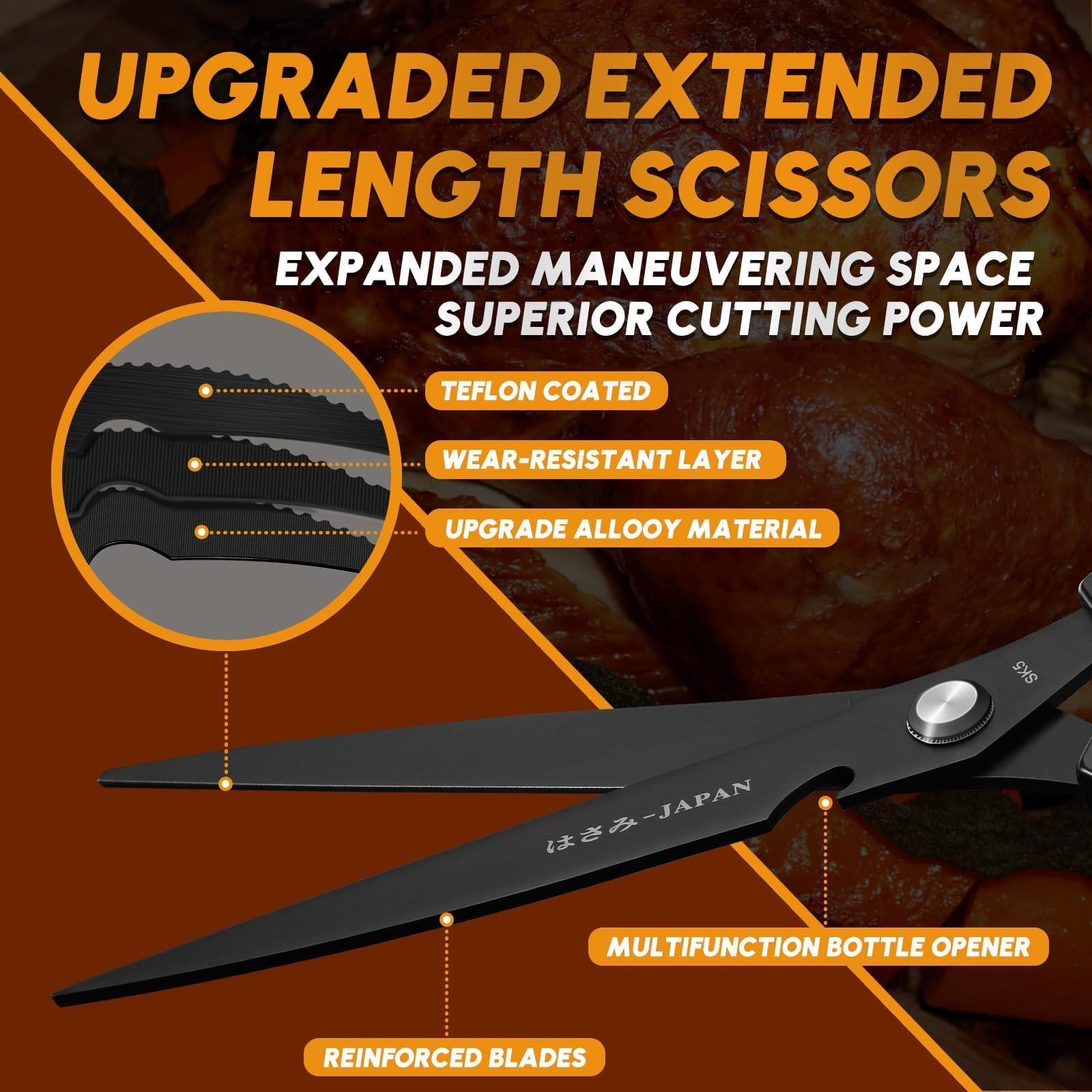 Premium stainless steel Huusk shears for durable, sharp performance on bones.