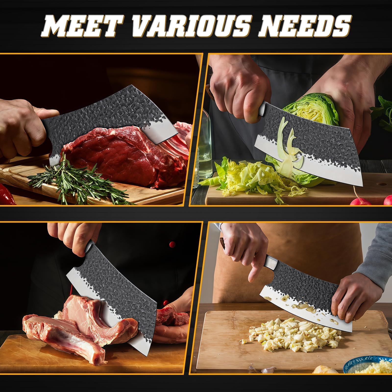 Huusk cleaver gift box packaging emphasizes premium gift for cooks