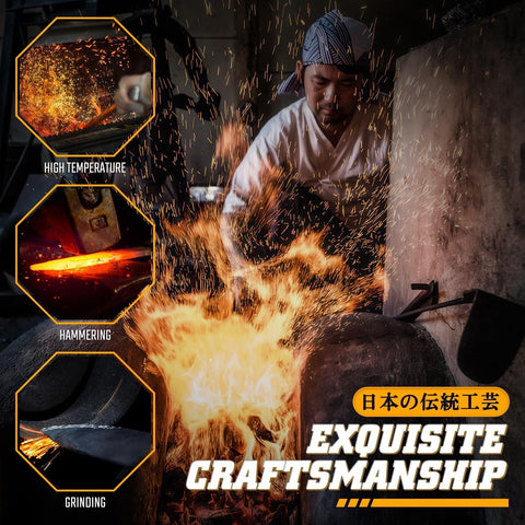 Huusk 7-inch cleaver razor edge at 15 degrees enables effortless slicing