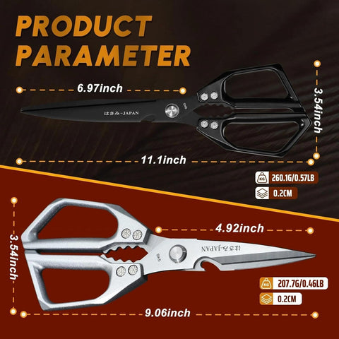 Dishwasher-safe Huusk kitchen shears for easy post-meal cleanup.