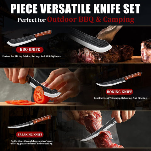 Huusk ergonomic wooden handles for comfortable grip during prep