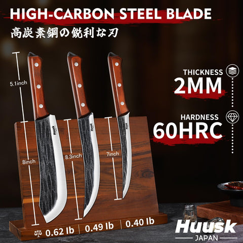 Gift ready Huusk knife set in elegant packaging