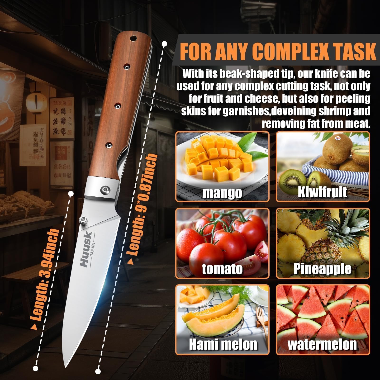 Huusk handmade 138-step craft for durable, sharp blades