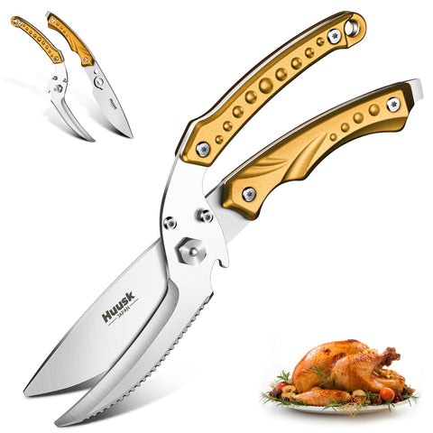 Huusk heavy-duty detachable meat scissors for chicken with two-in-one versatility