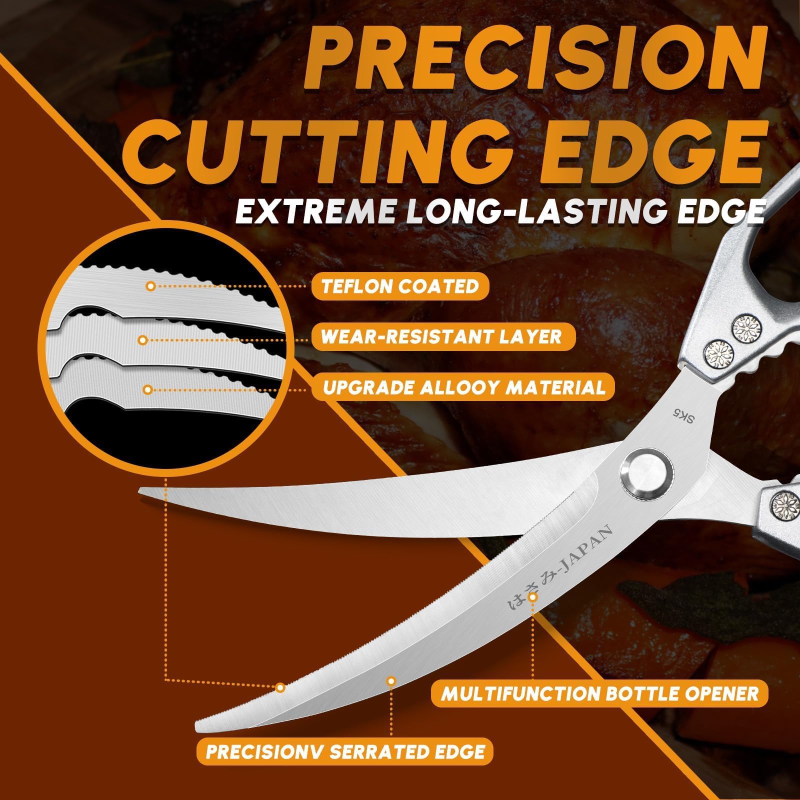 Huusk heavy-duty poultry shears ready to tackle bones and tough cuts