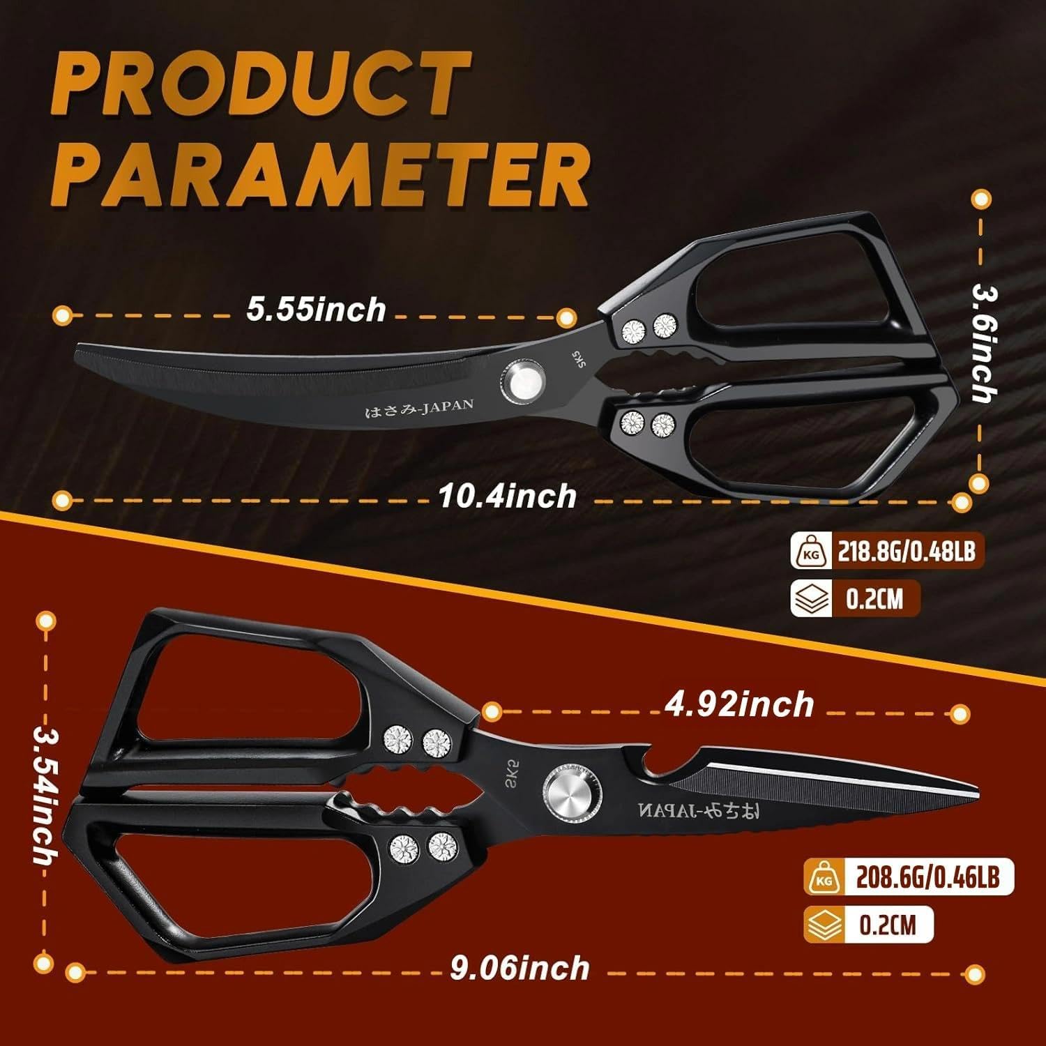 Huusk kitchen scissors set black gift-box showcases ready-to-gift presentation.